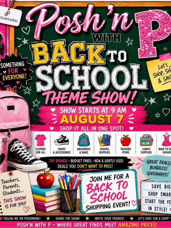 Posh Other - Posh Back to School Theme Show Poster - Pink and Green